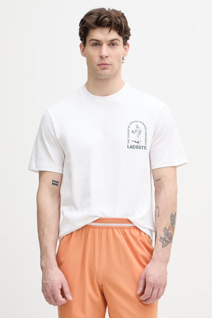 Lacoste t-shirt Ανδρικό βαμβακερό