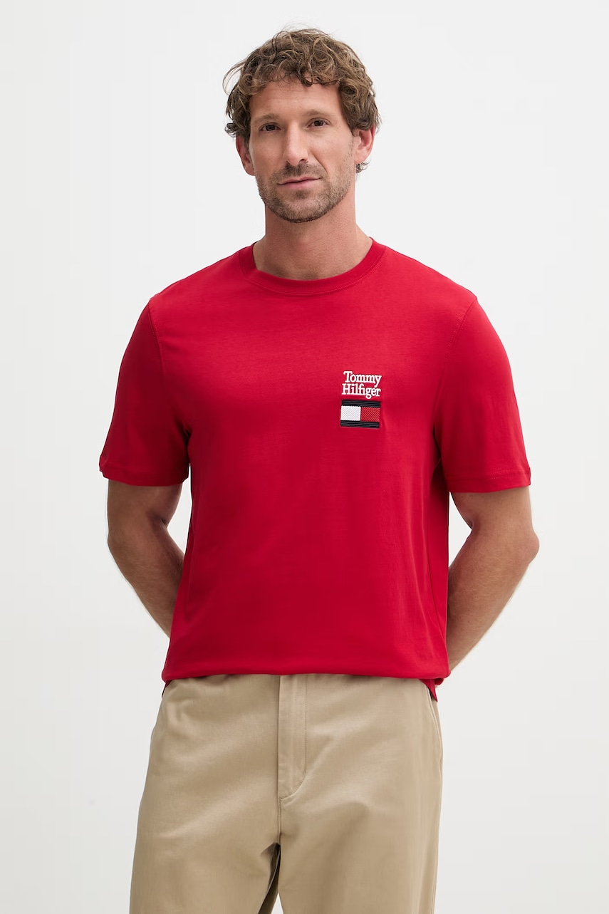 Tommy Hilfiger Βασικό ανδρικό βαμβακερό t-shirt