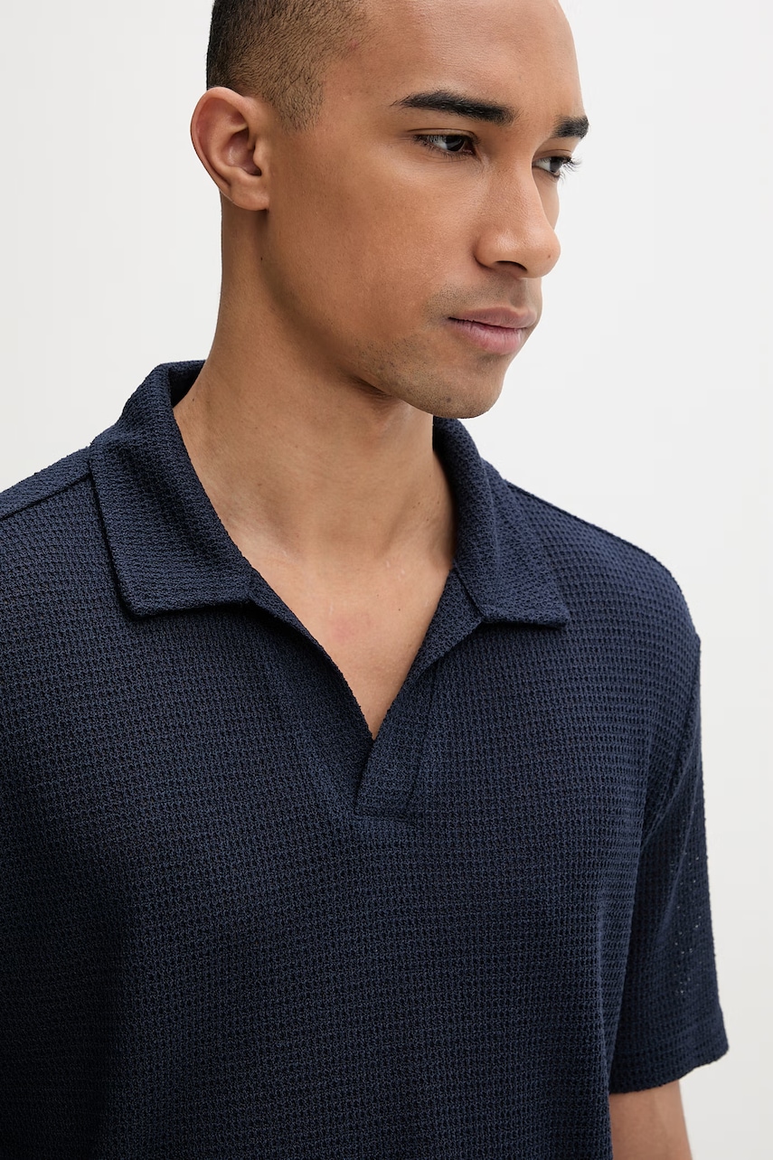 Calvin Klein úpletové polo tričko pánske s viskózou
