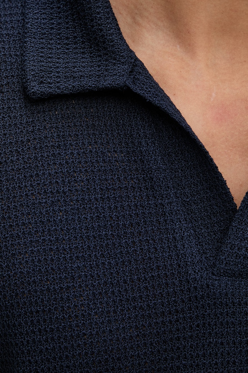 Calvin Klein úpletové polo tričko pánske s viskózou