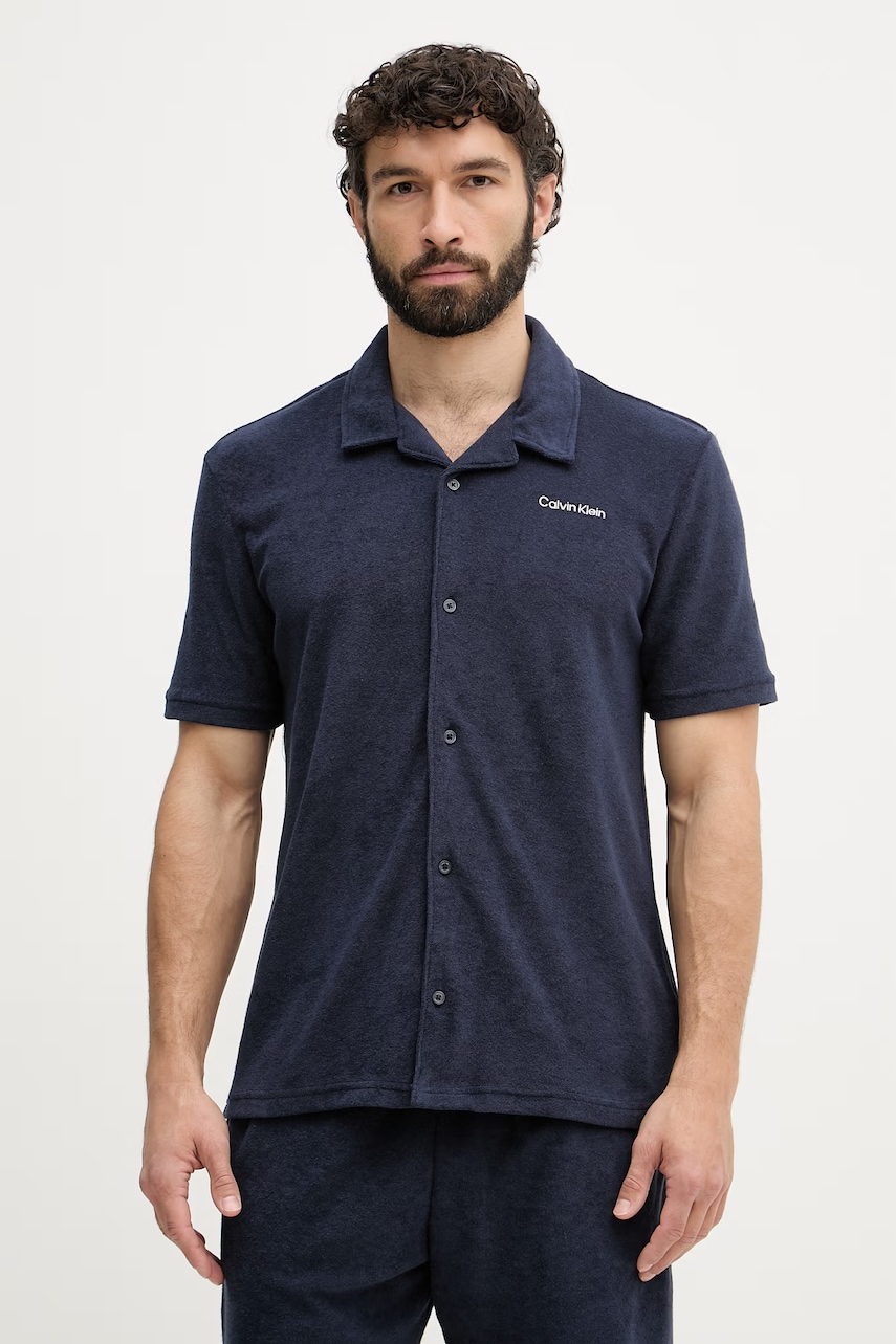 Calvin Klein πουκάμισο ανδρικό LV00NM2988 σκούρο μπλε L,2XL,M,S,XL