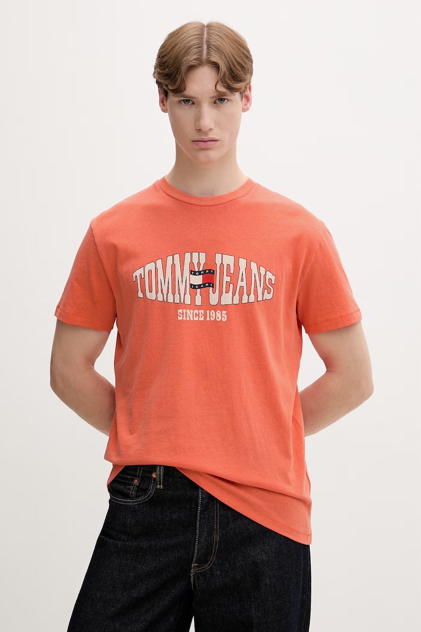 Tommy Jeans T-shirt ανδρικό βαμβακερό