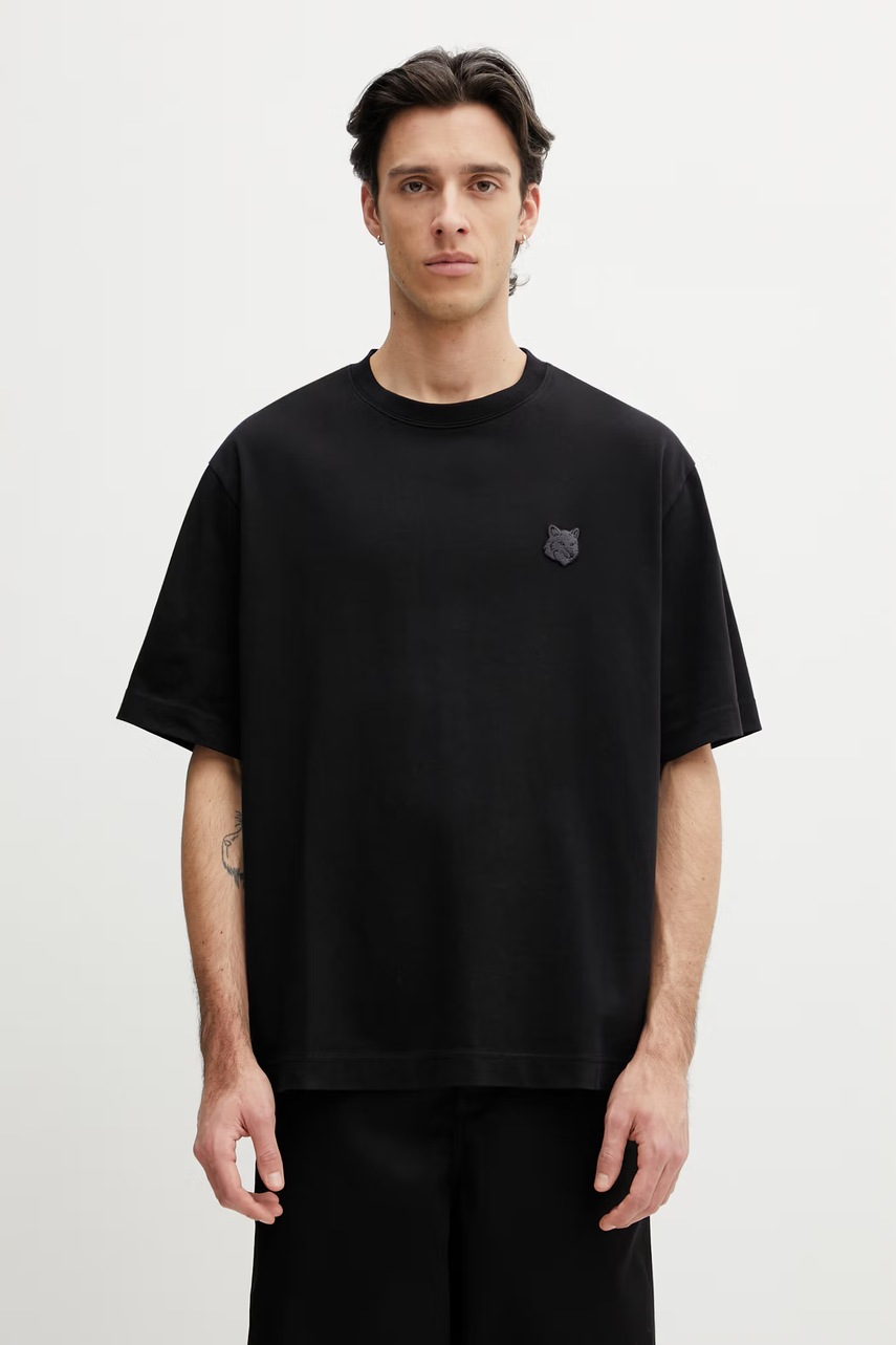 Maison Kitsuné  Fox Head tricou de bumbac pentru bărbați