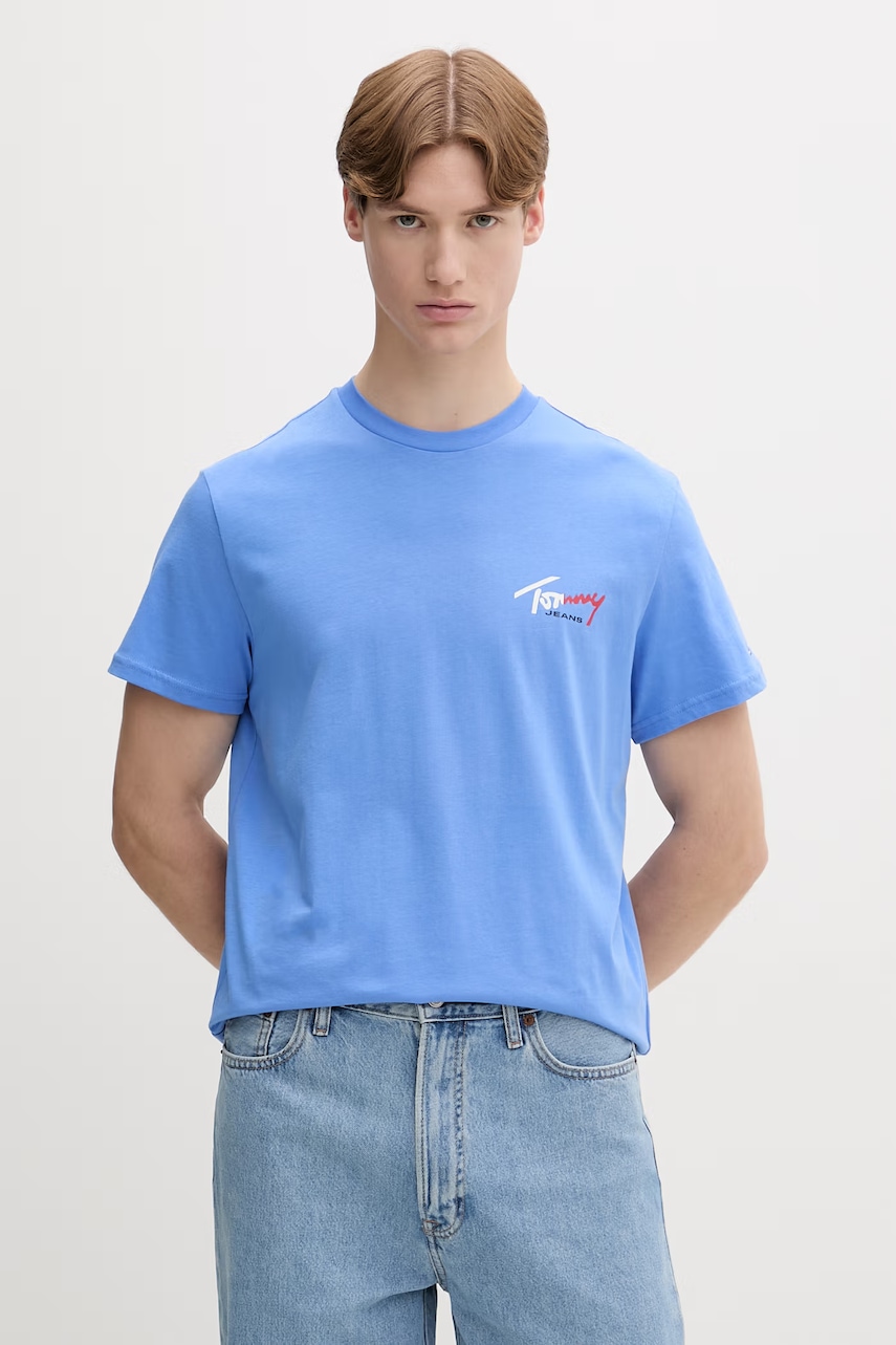 Tommy Jeans t-shirt ανδρικό βαμβακερό