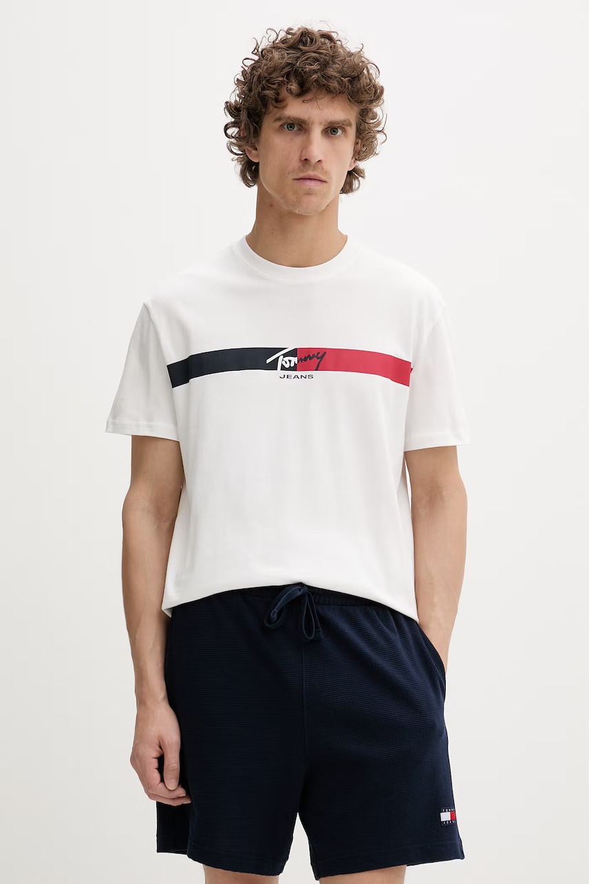 Tommy Jeans T-shirt ανδρικό βαμβακερό