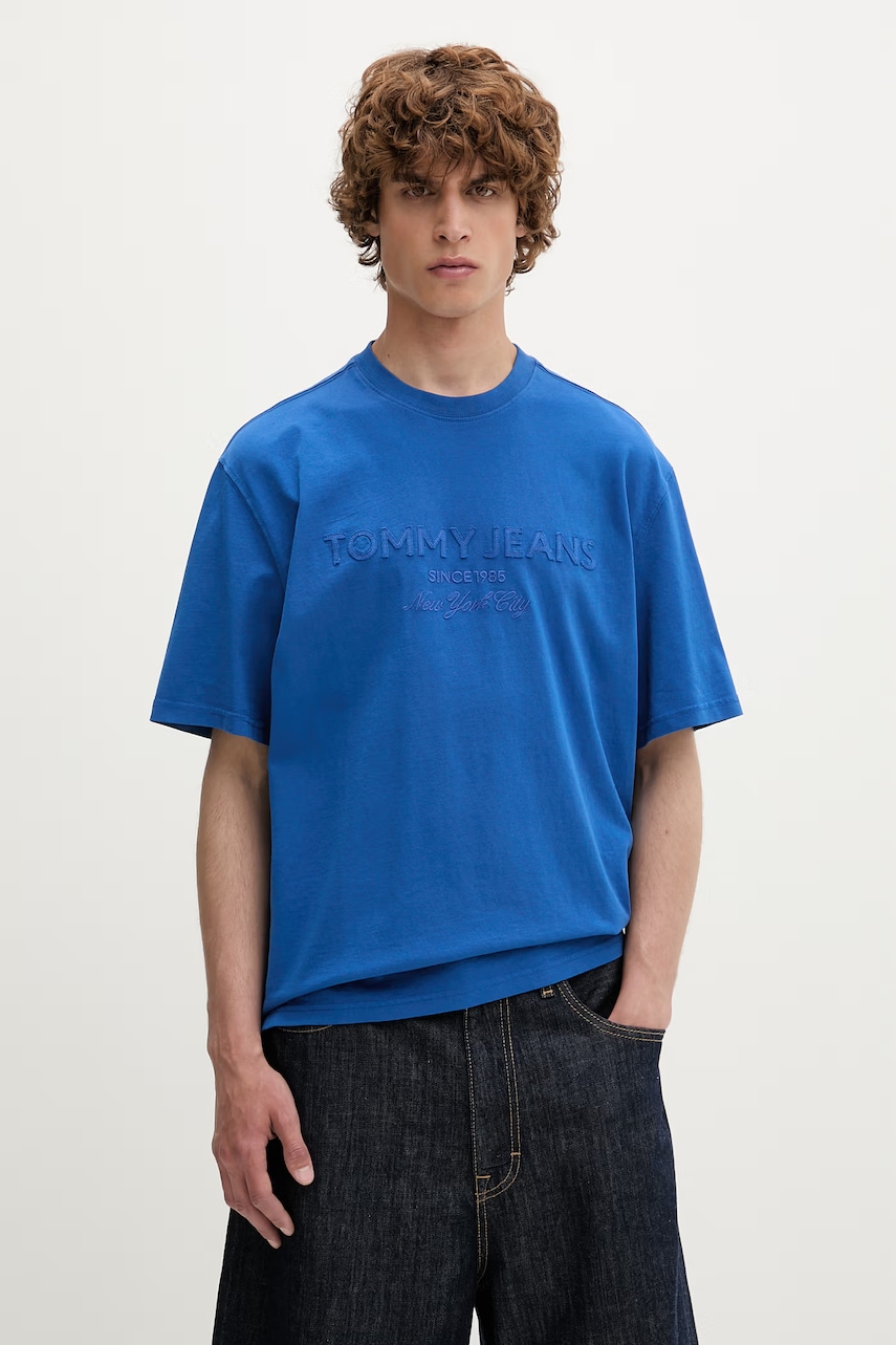 Tommy Jeans Basic t-shirt ανδρικό βαμβακερό