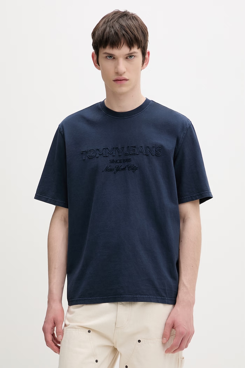 Tommy Jeans t-shirt basic ανδρικό βαμβακερό