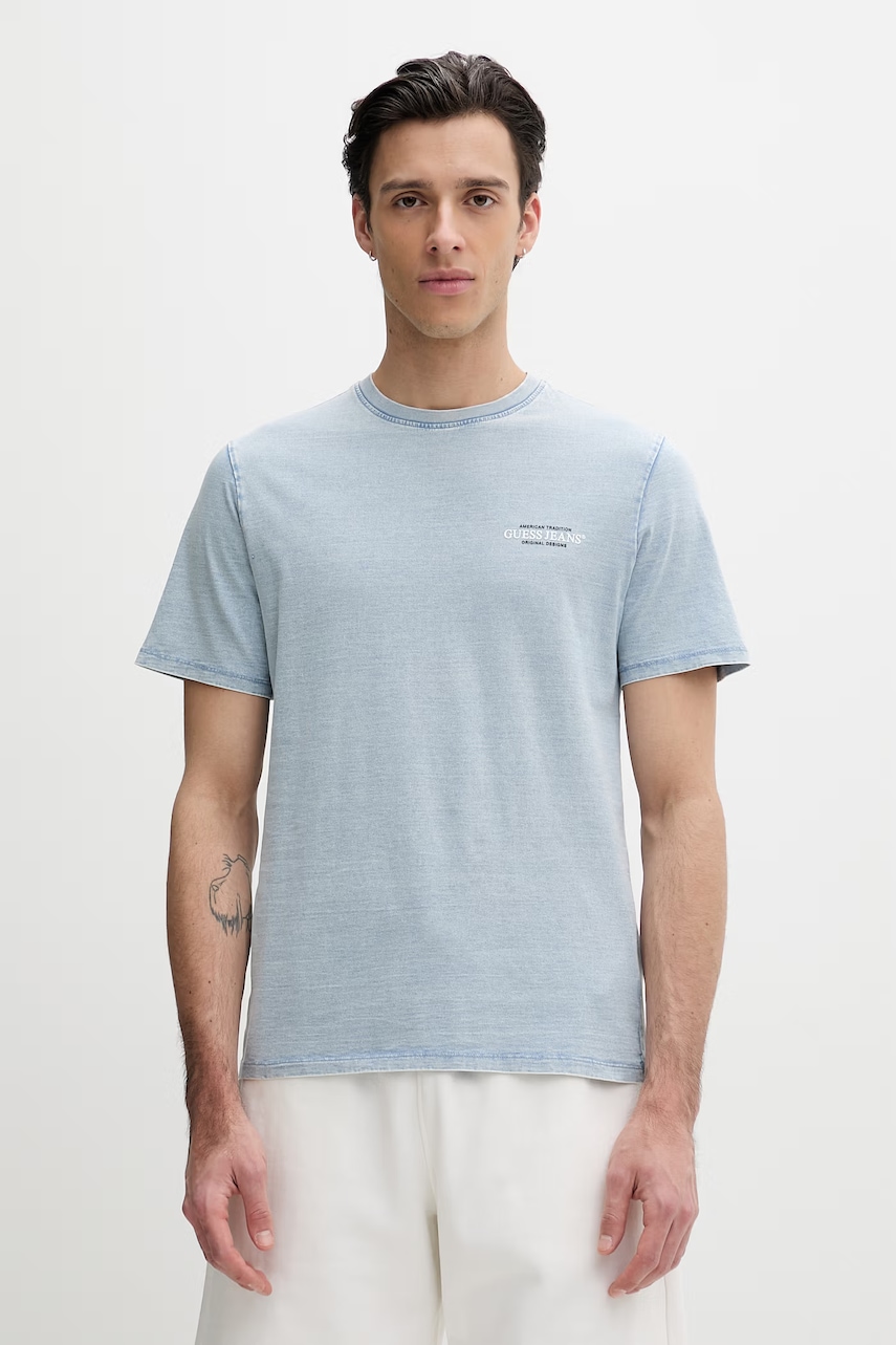 Guess Jeans t-shirt ανδρικό βαμβακερό
