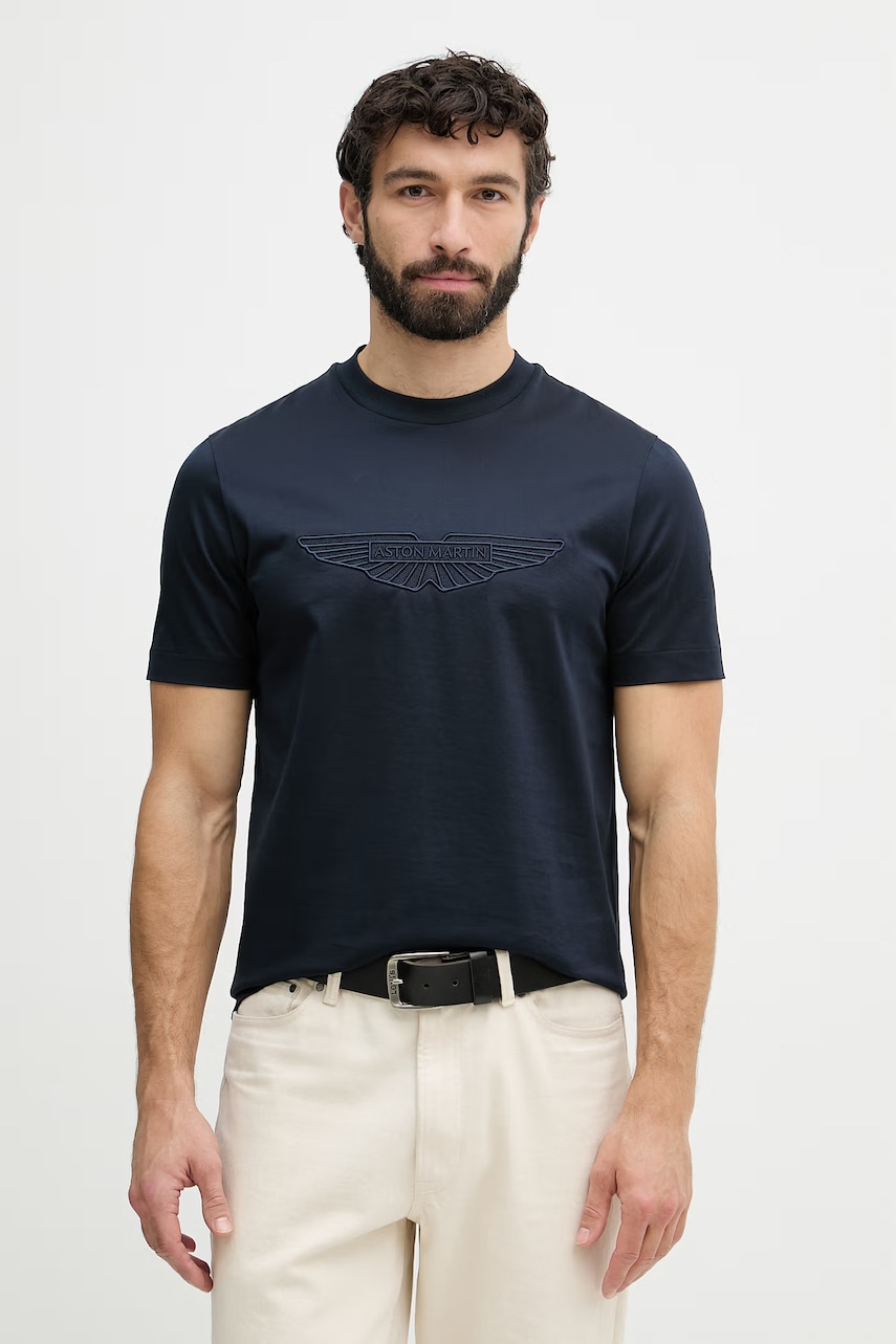 BOSS t-shirt ανδρικό βαμβακερό BOSS X ASTON MARTIN