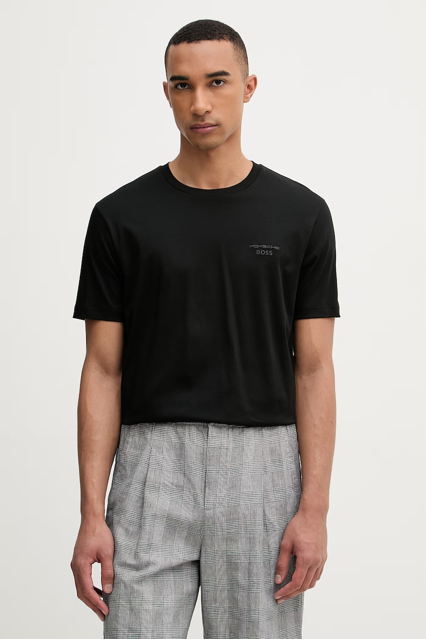 BOSS Green t-shirt ανδρικό βαμβακερό BOSS X PORSCHE