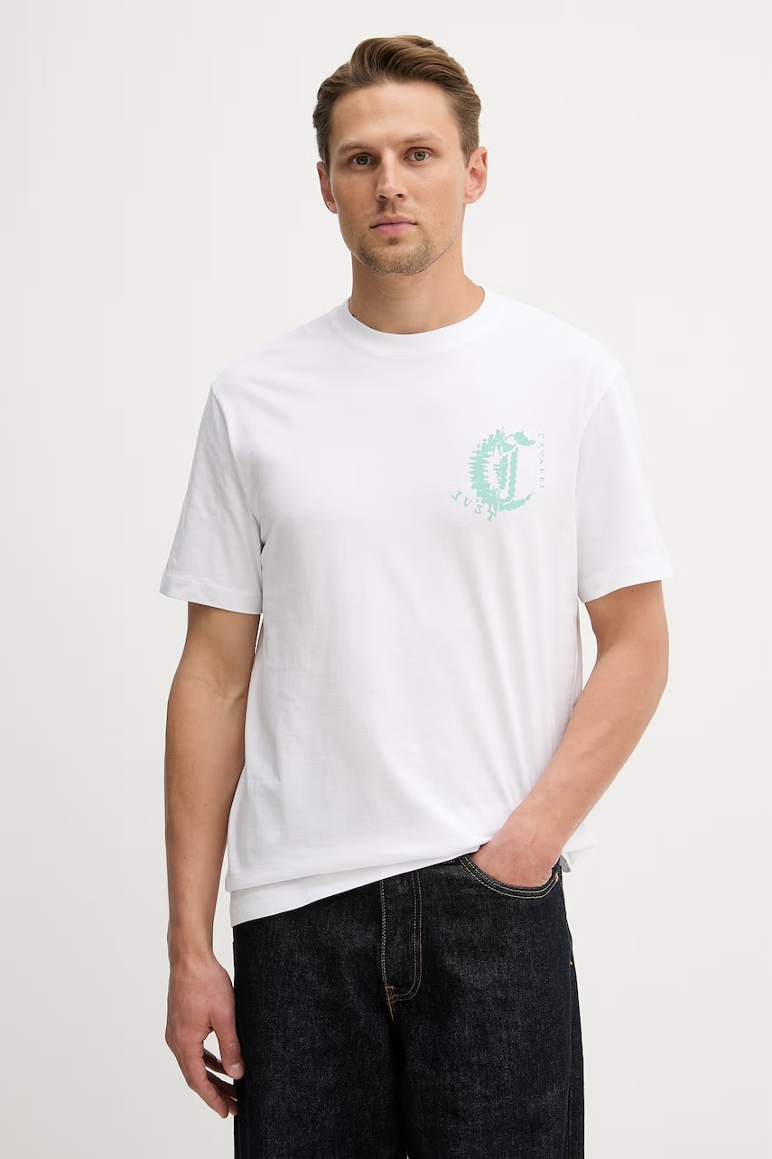 Βαμβακερό μπλουζάκι Just Cavalli