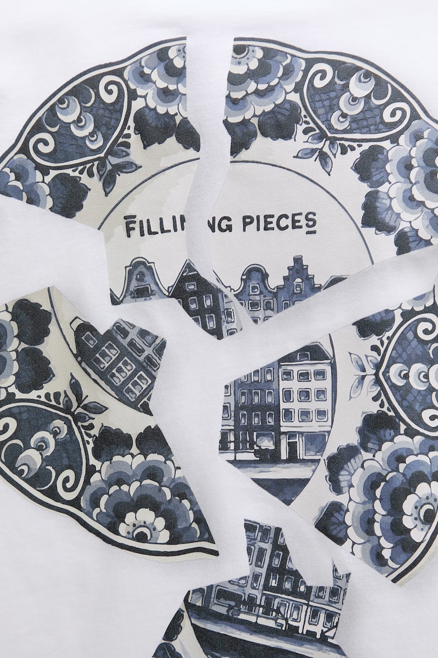 Filling Pieces basic tričko pánské bavlněné Broken Plate