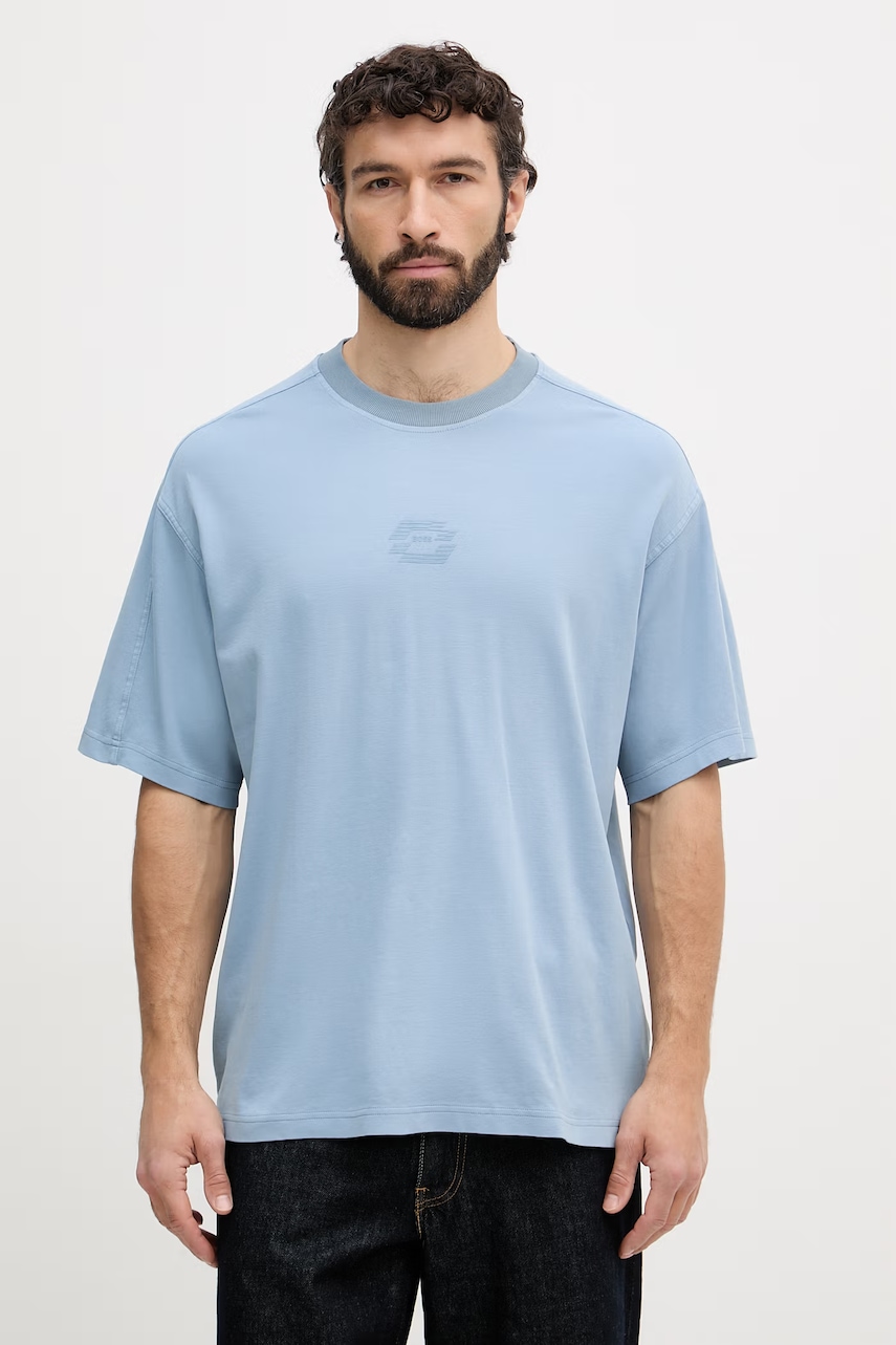 BOSS Orange T-shirt Ανδρικό βαμβακερό 50559161 μπλε XL,XXL