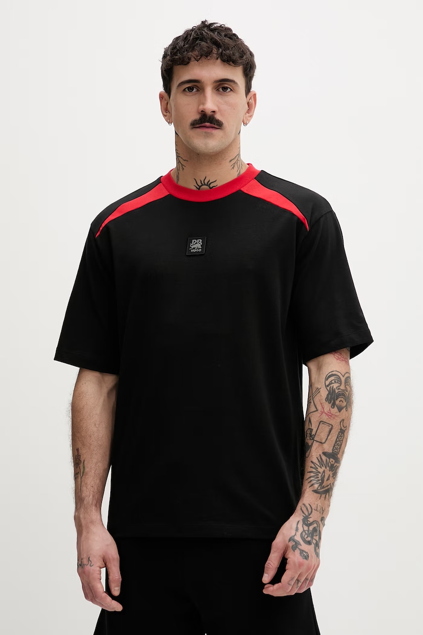 HUGO T-shirt ανδρικό βαμβακερό Dedril_RB