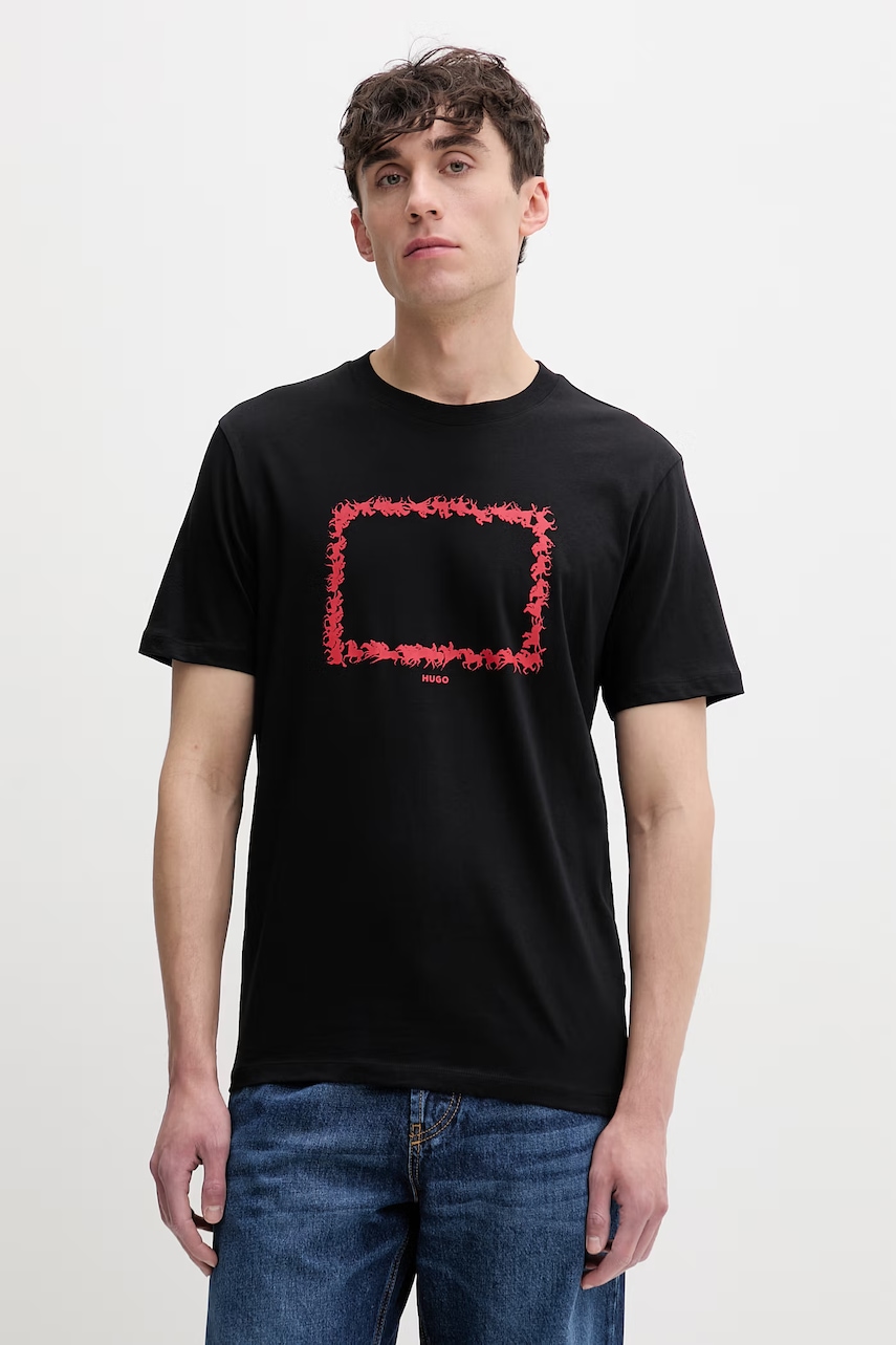 HUGO t-shirt ανδρικό βαμβακερό Duhorse
