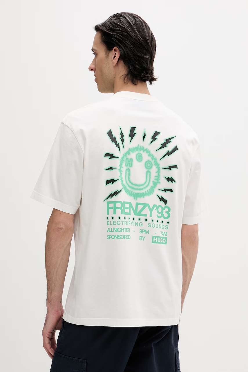 Ανδρικά t-shirts hugo blue σε μπεζ