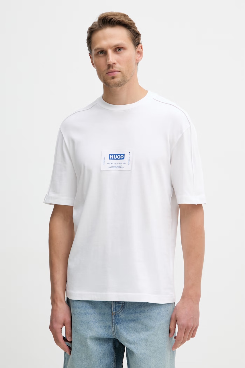HUGO Blue t-shirt Ανδρικό βαμβακερό Nurazti