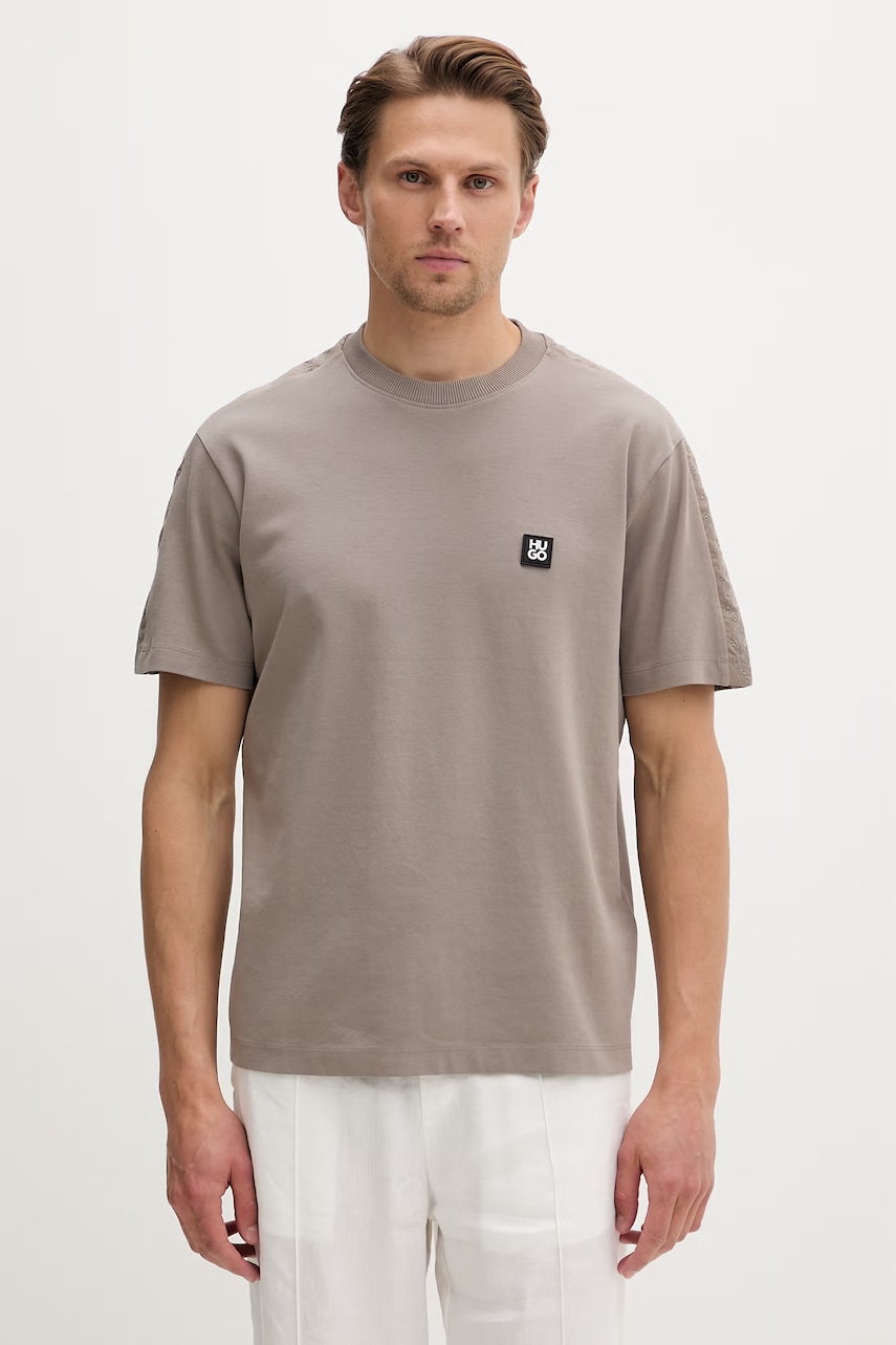 HUGO t-shirt ανδρικό βαμβακερό Drostee