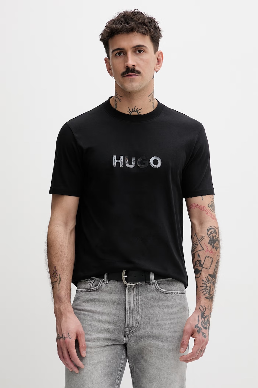 HUGO t-shirt Ανδρικό βαμβακερό Dumeo
