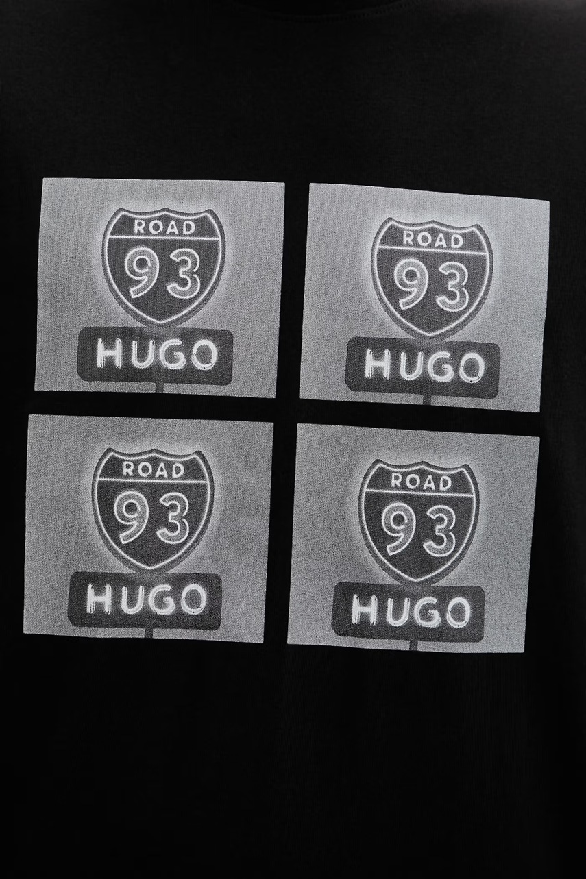 Bavlněné tričko HUGO Draxon (obrázek 5)