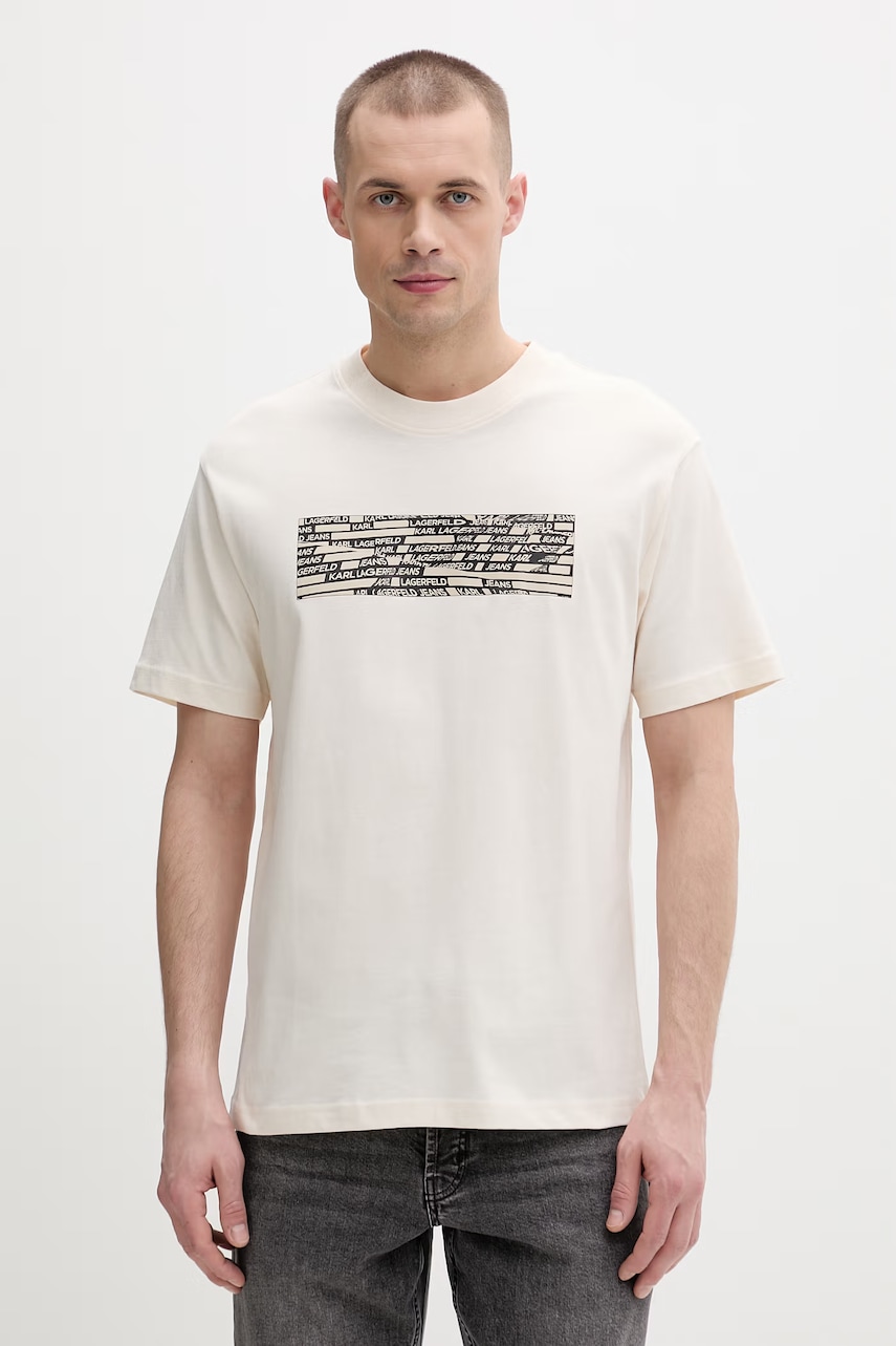 Ανδρικό βαμβακερό T-shirt Karl Lagerfeld Jeans