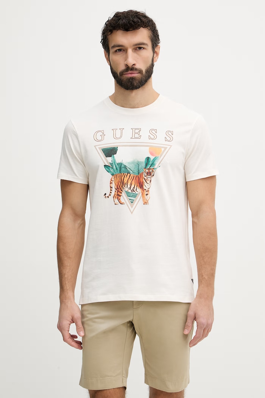 Guess T-shirt ανδρικό βαμβακερό