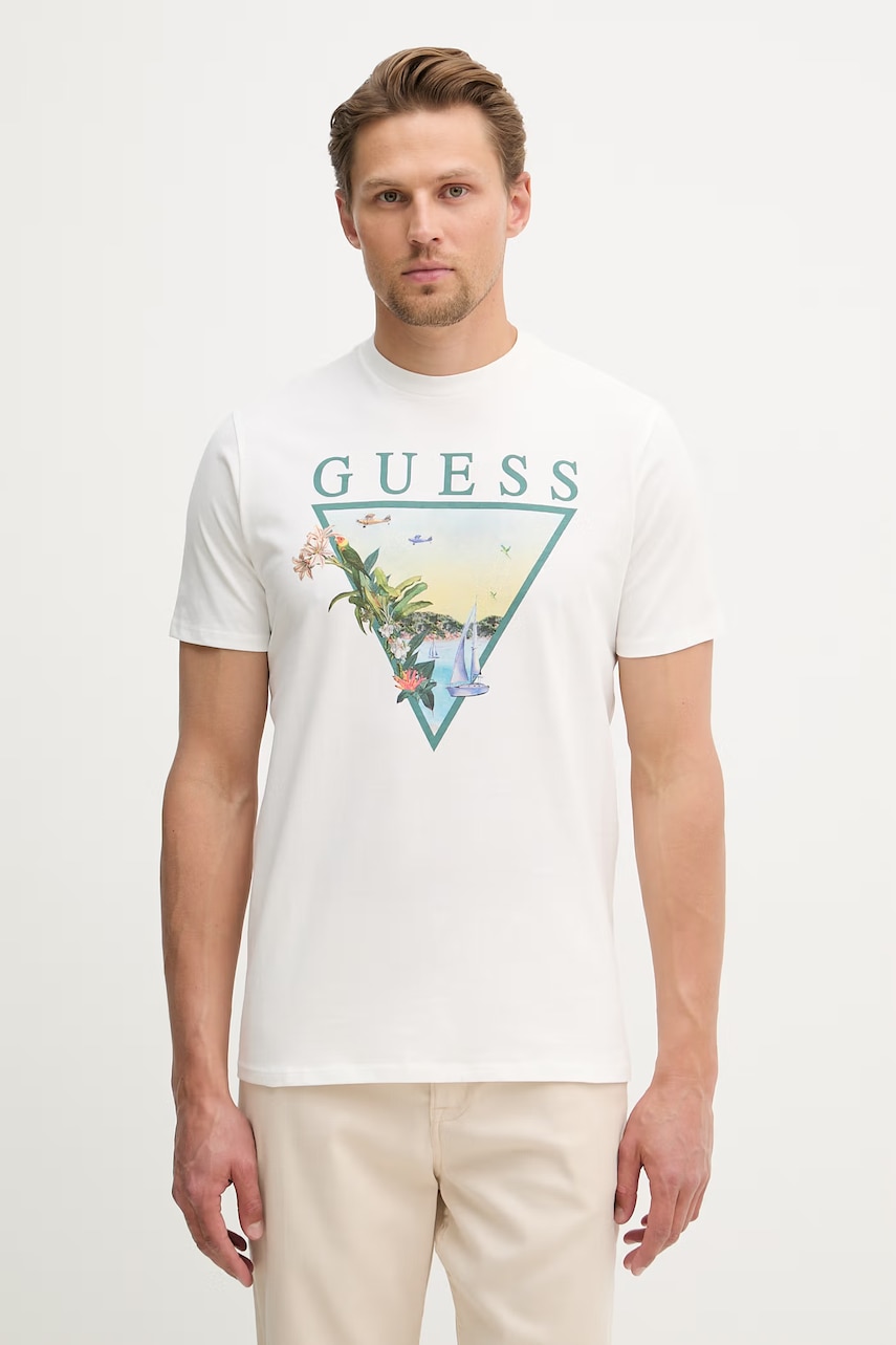 Guess t-shirt ανδρικό βαμβακερό