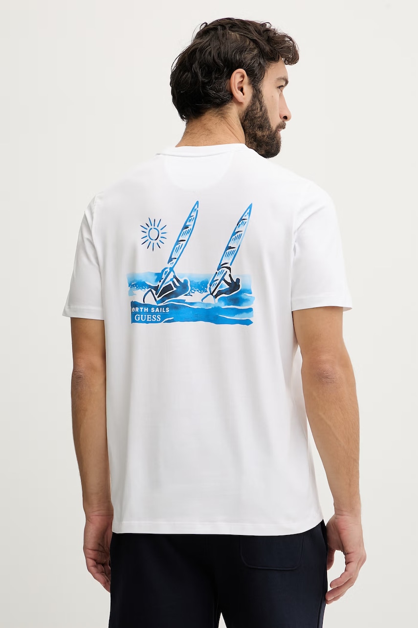 Guess T-shirt Ανδρικό βαμβάκι με ελαστάν x North Sails