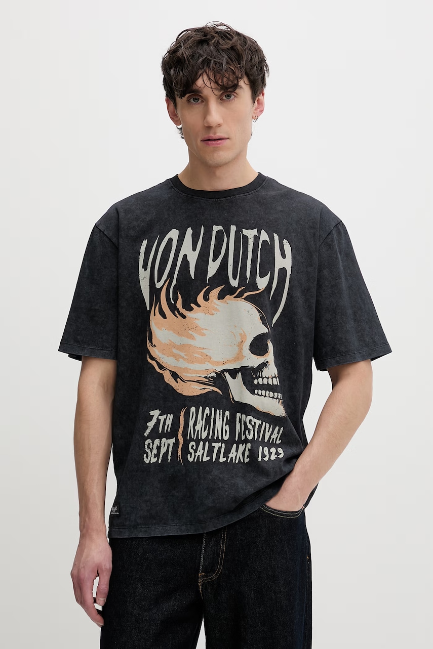 Von Dutch t-shirt ανδρικό μάλλινο