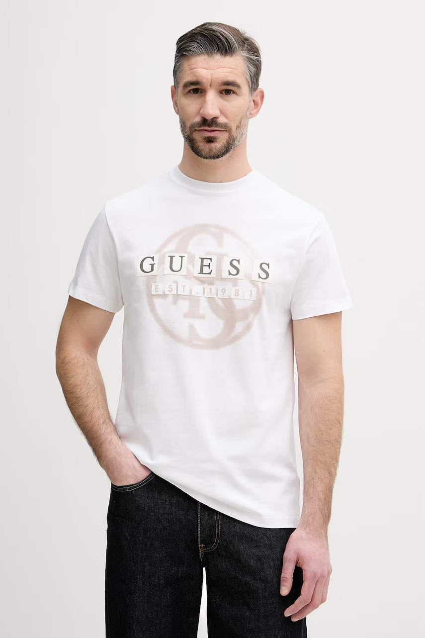 Guess t-shirt ανδρικό βαμβακερό