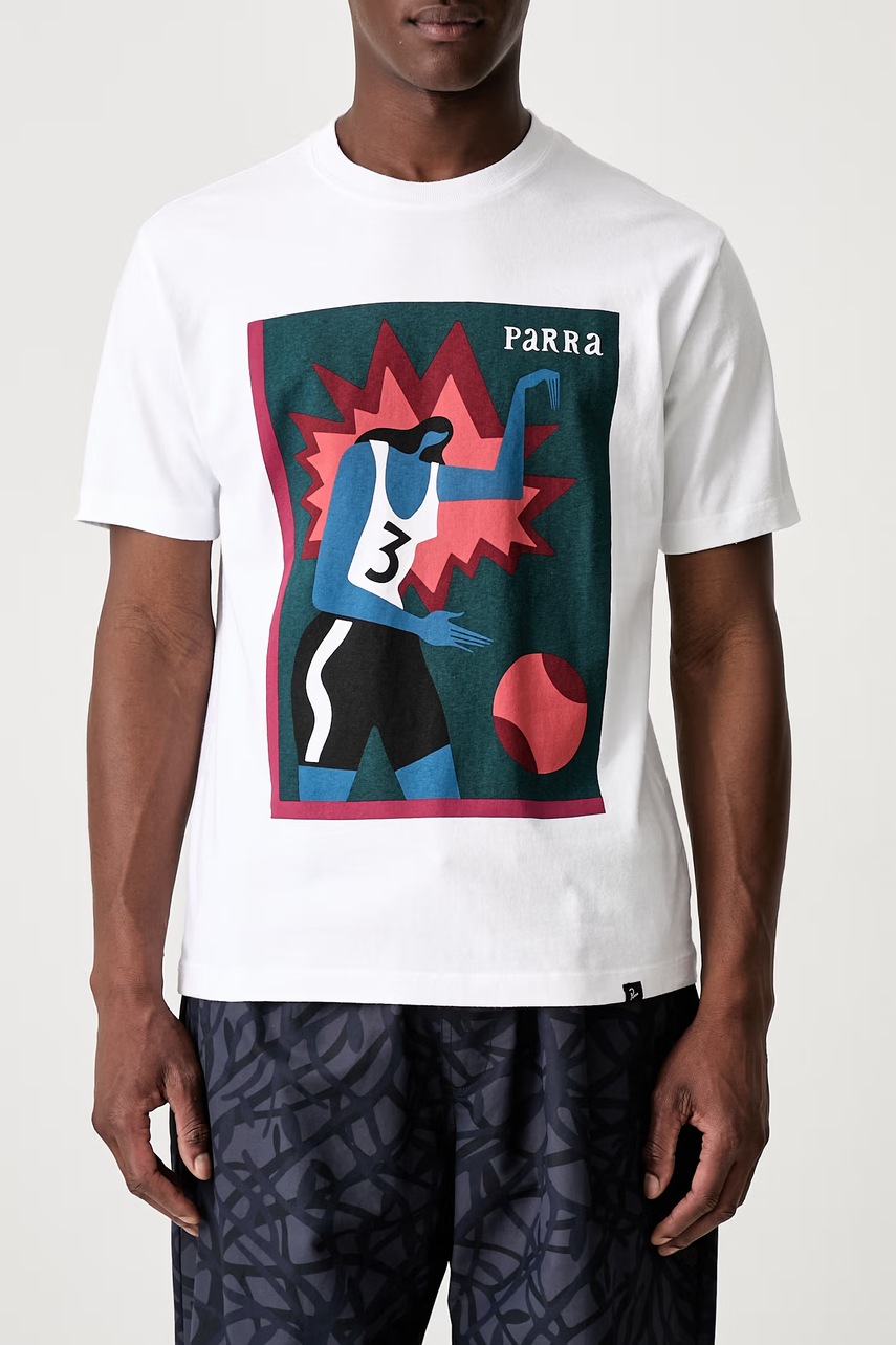 by Parra Baseketball T-shirt męski bawełniany (zdjęcie 4)
