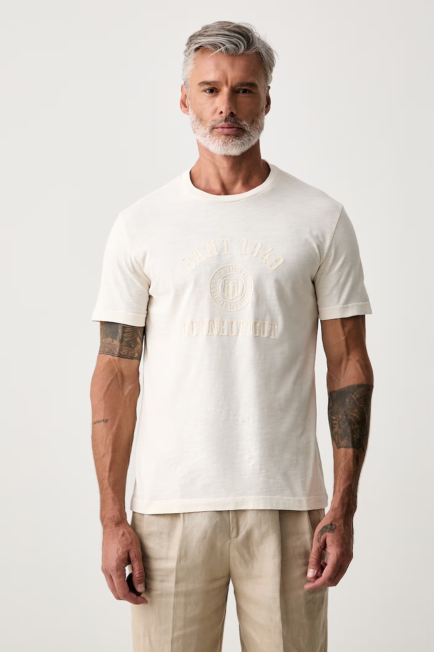 Gant t-shirt ανδρικό βαμβακερό