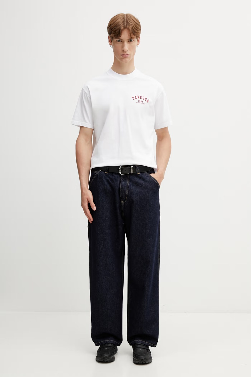 Barbour MTS1576WH11 t-shirt męski bawełniany (zdjęcie 5)