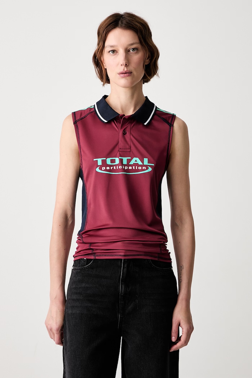 Martine Rose Shrunken Stretch Football top damski