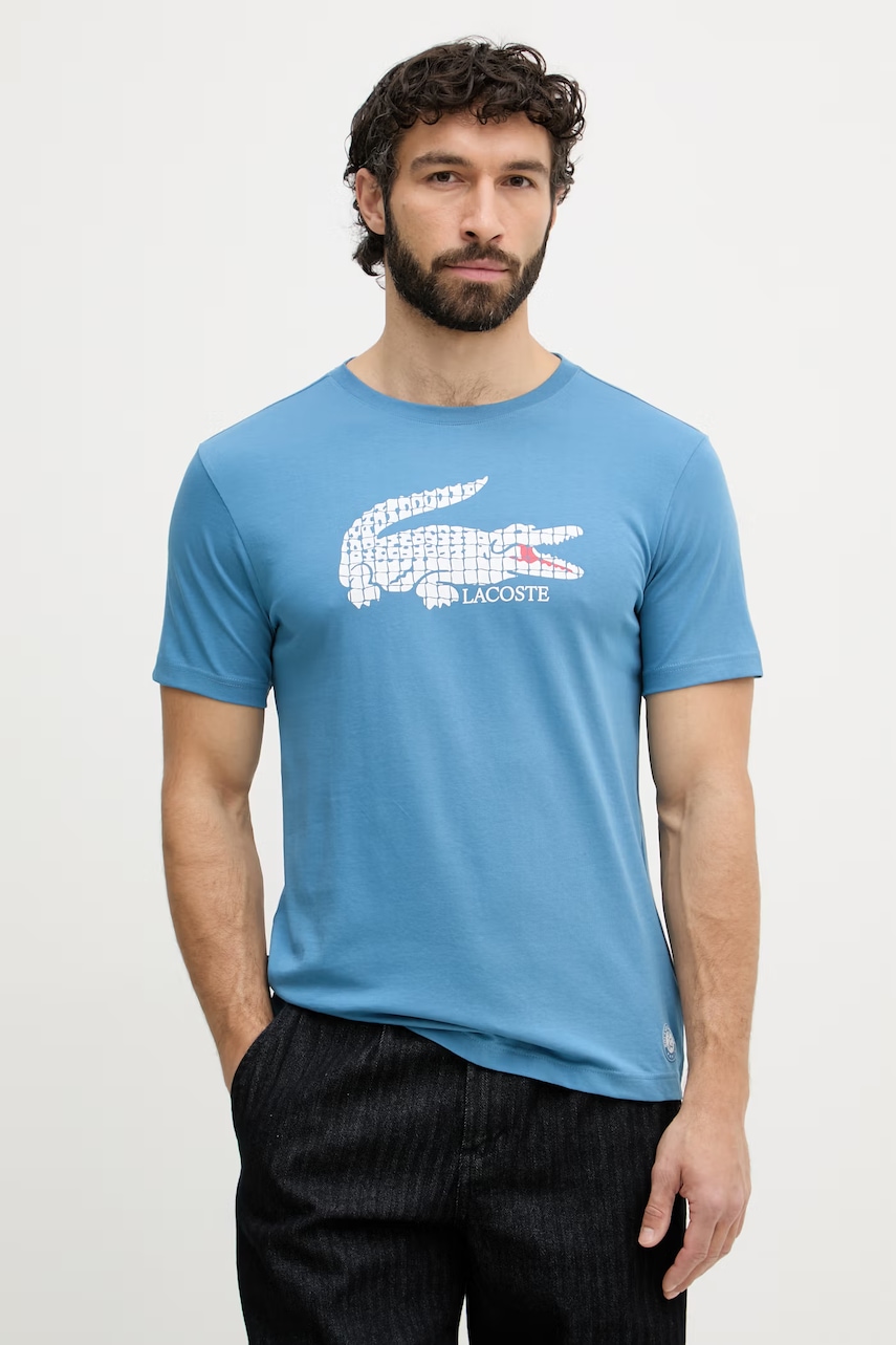 Lacoste t-shirt Ανδρικό βαμβακερό