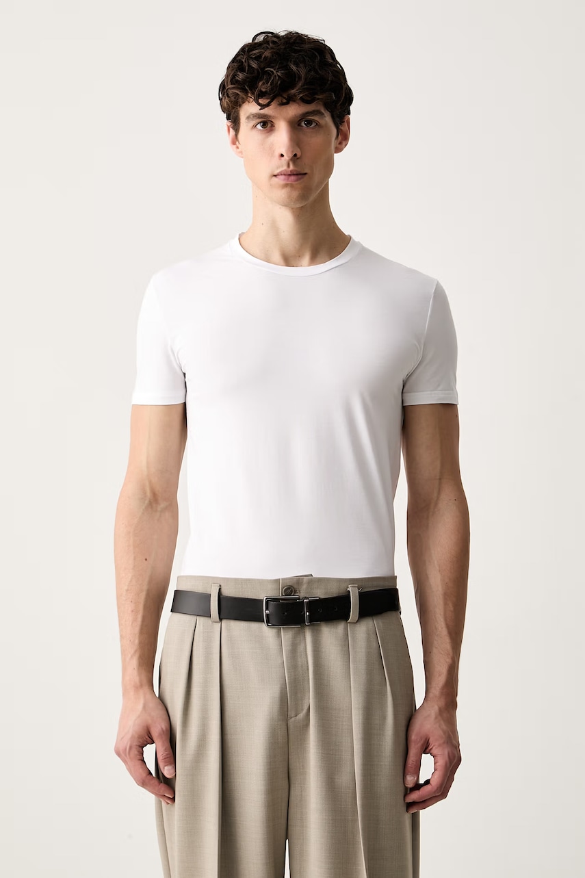 MM6 Maison Margiela T-shirt męski bawełniany z elastanem