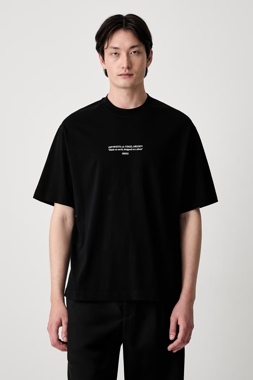Off-White Statement T-shirt bawełniany męski