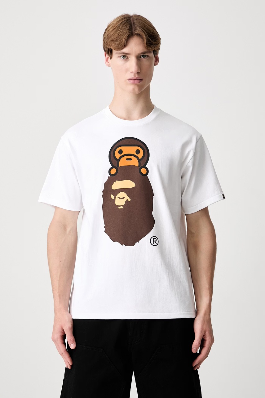A Bathing Ape Milo On Ape Head T-shirt bawełniany męski