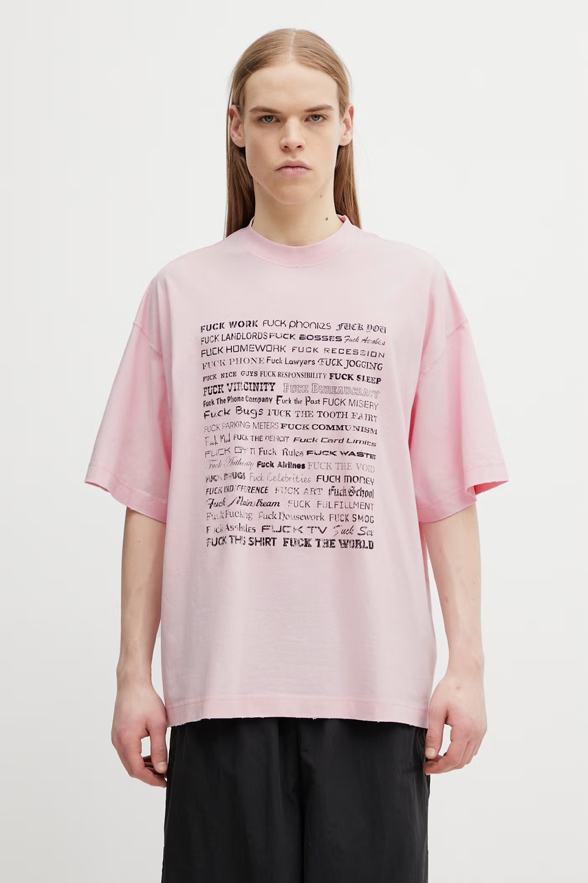 VETEMENTS t-shirt bawełniany Fuck Everything