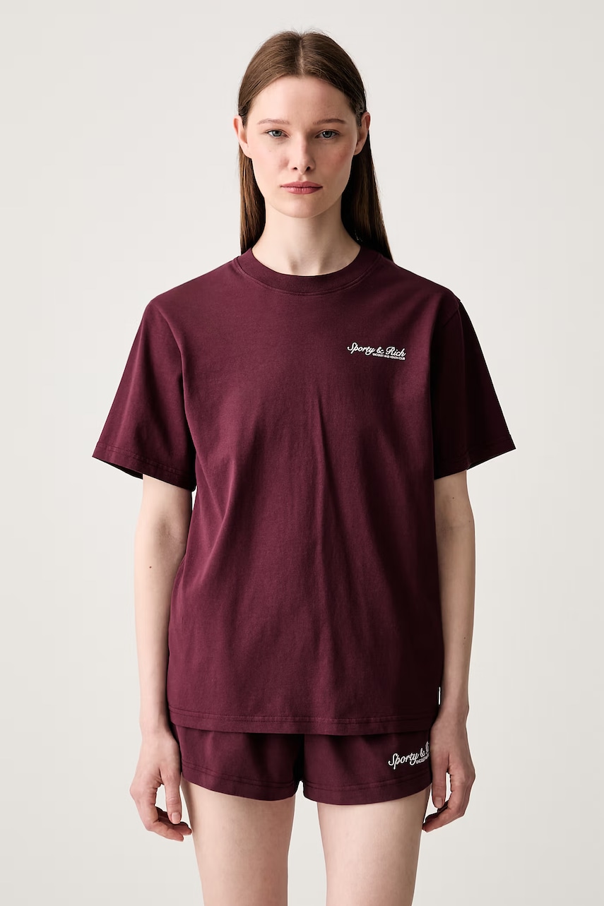 Sporty & Rich Syracuse T-shirt bawełniany