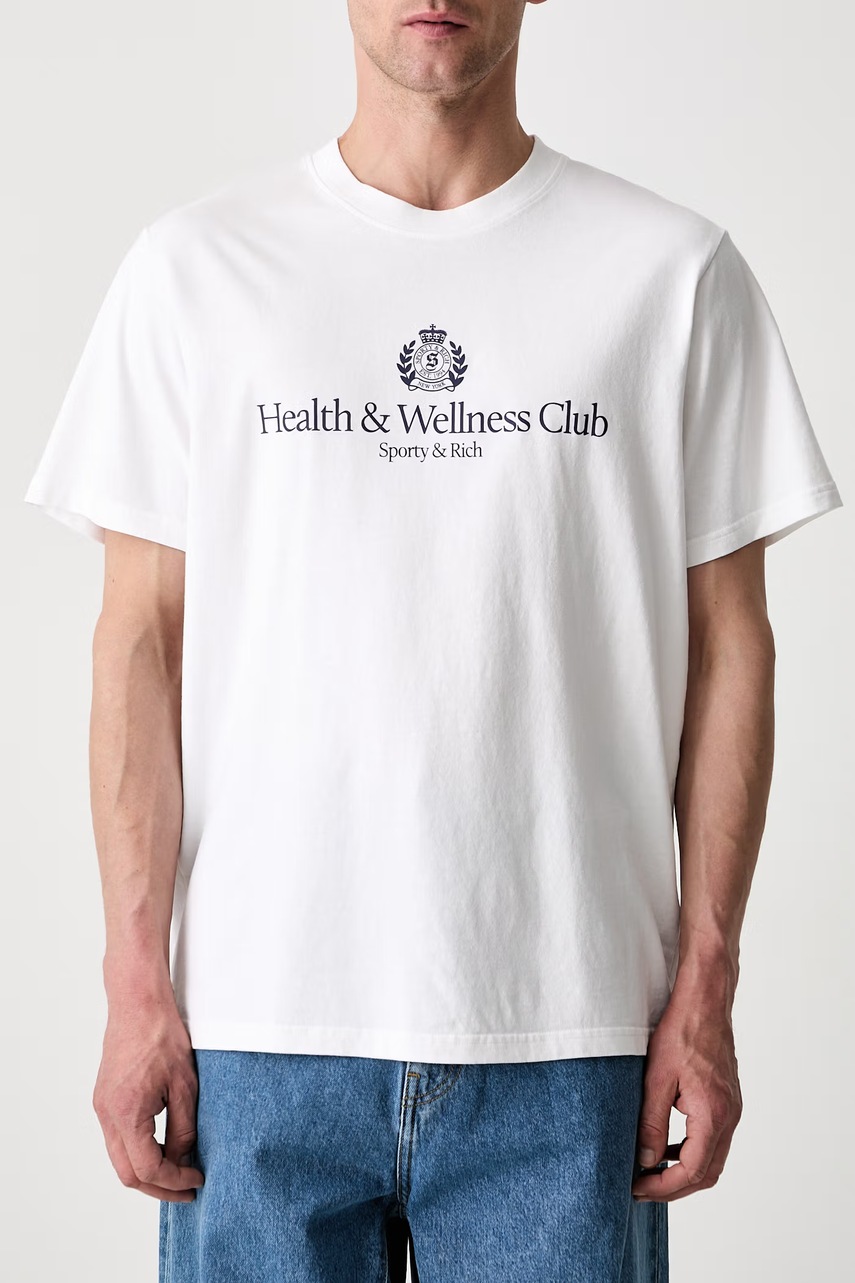 Sporty & Rich H&W Crest T-shirt bawełniany (zdjęcie 7)