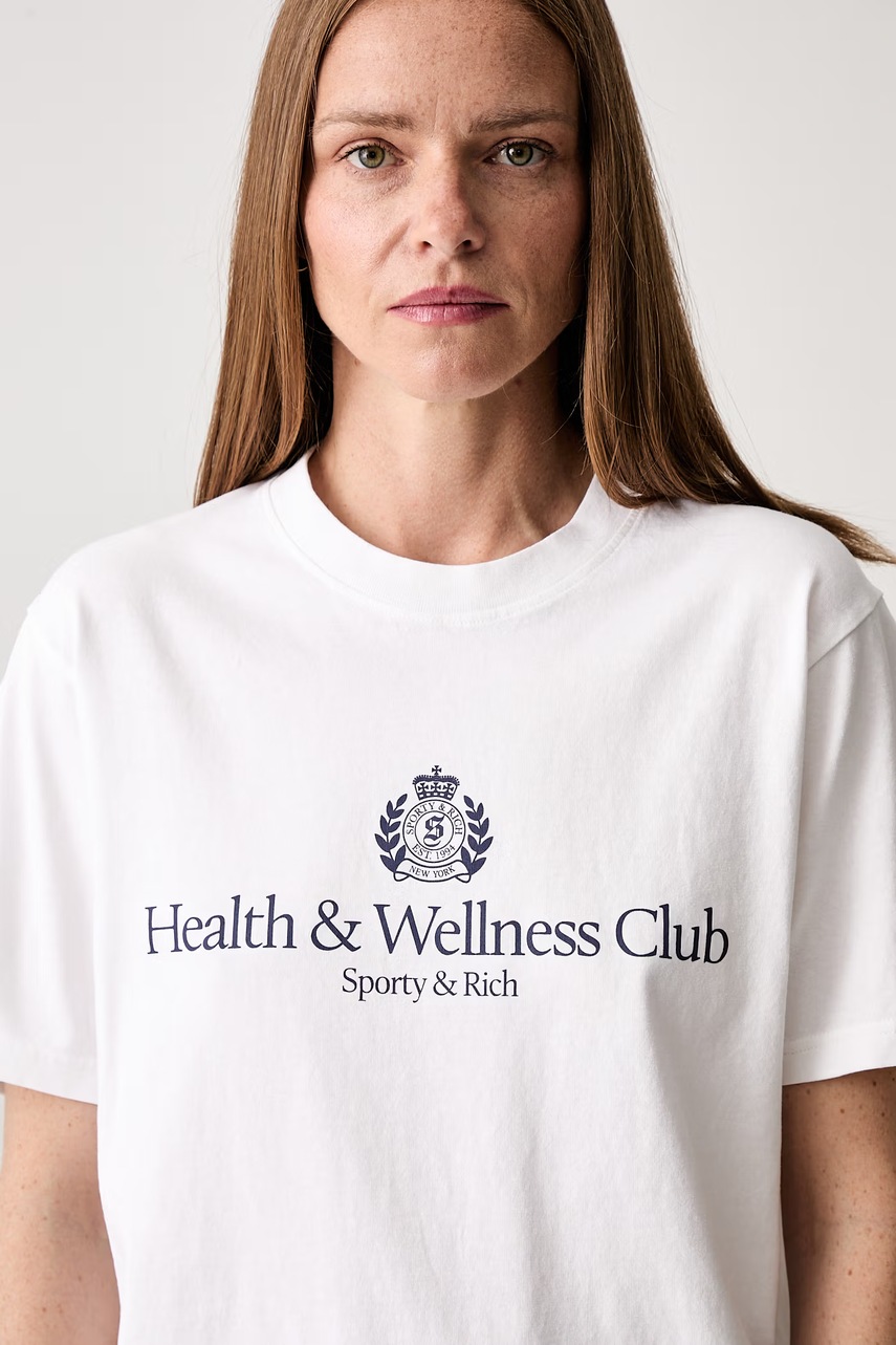 Sporty & Rich H&W Crest T-shirt bawełniany (zdjęcie 8)