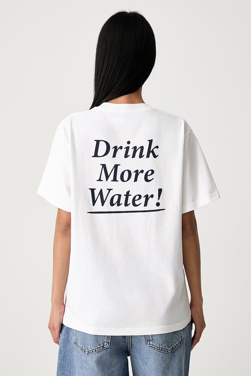 Sporty & Rich Drink More Water T-shirt bawełniany damski