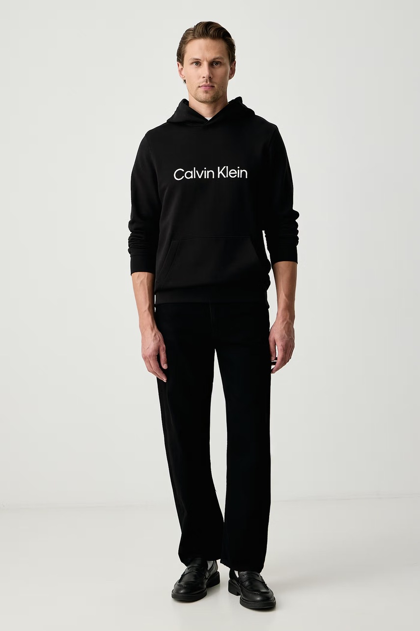 Calvin Klein  суичър с качулка мъжки от памук