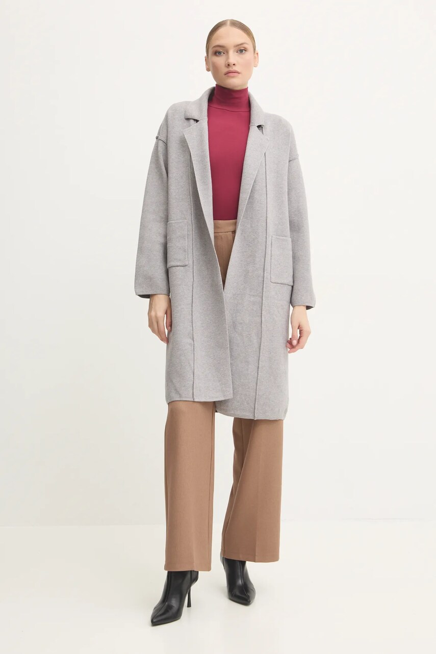 Боди из примесью шелка Answear Lab цвет красный однотонная Боди из примесью шелка Answear Lab цвет красный однотонная