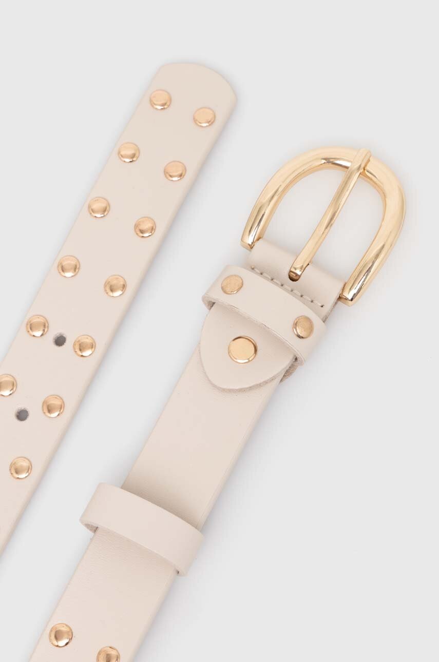 Δερμάτινη ζώνη Answear.LAB χρώμα: μπεζ φωτογραφία