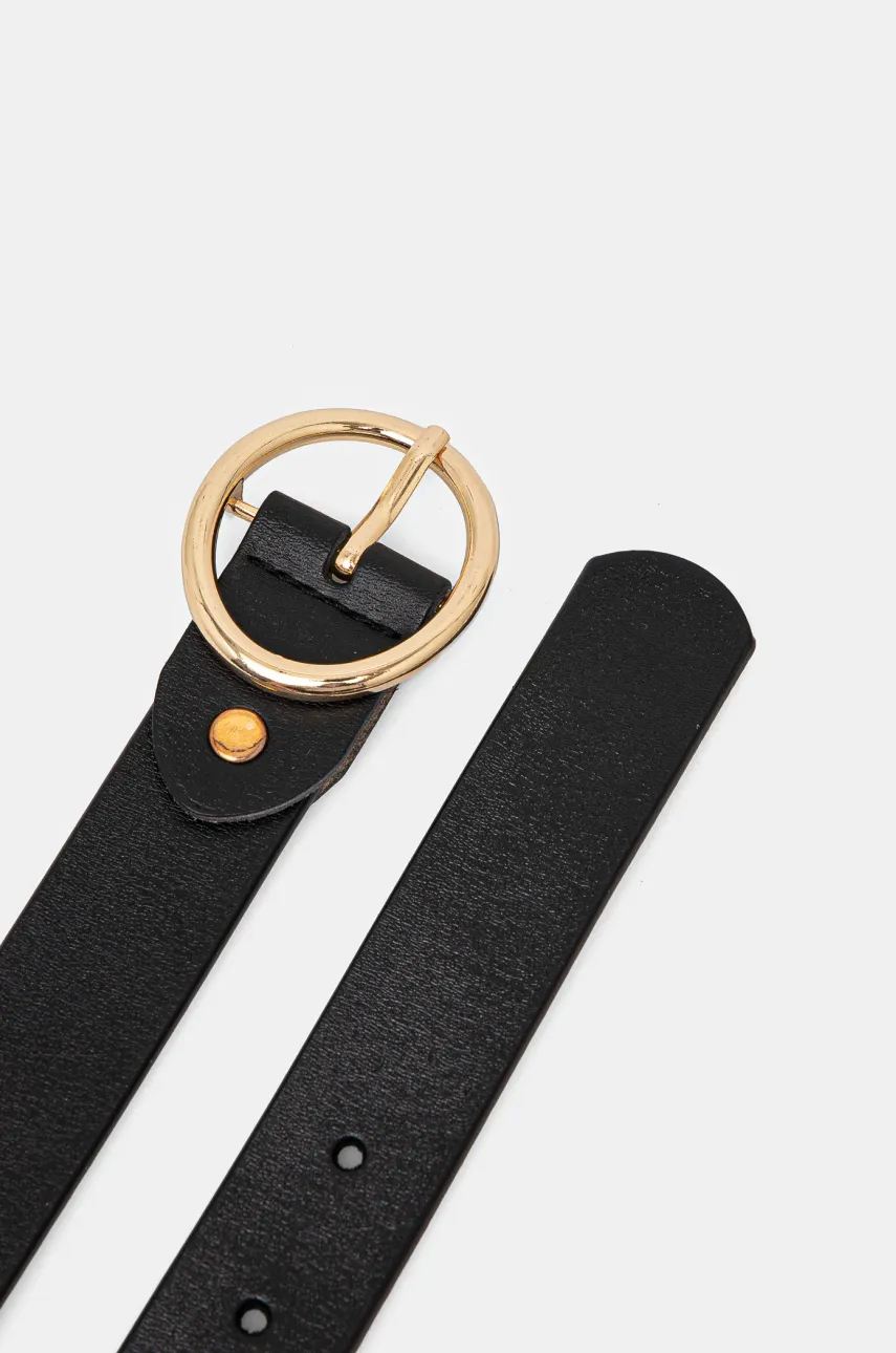 Кожаный ремень Answear.LAB женский цвет чёрный Кожаный ремень Answear.LAB женский цвет чёрный