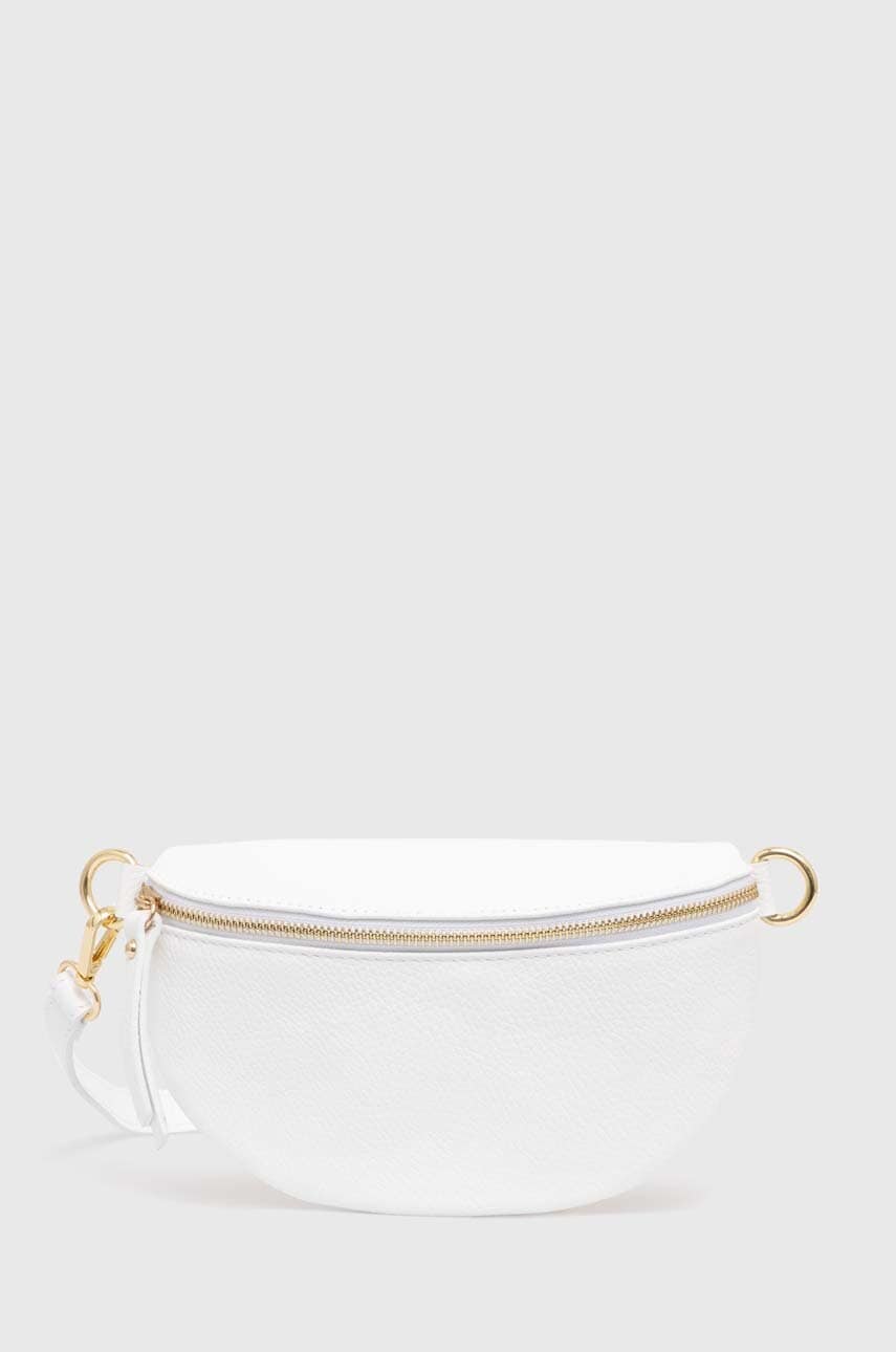 Answear Lab borseta de piele culoarea alb Answear Lab borseta de piele culoarea alb