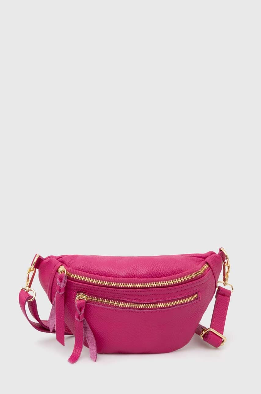 Answear Lab borseta de piele culoarea roz
