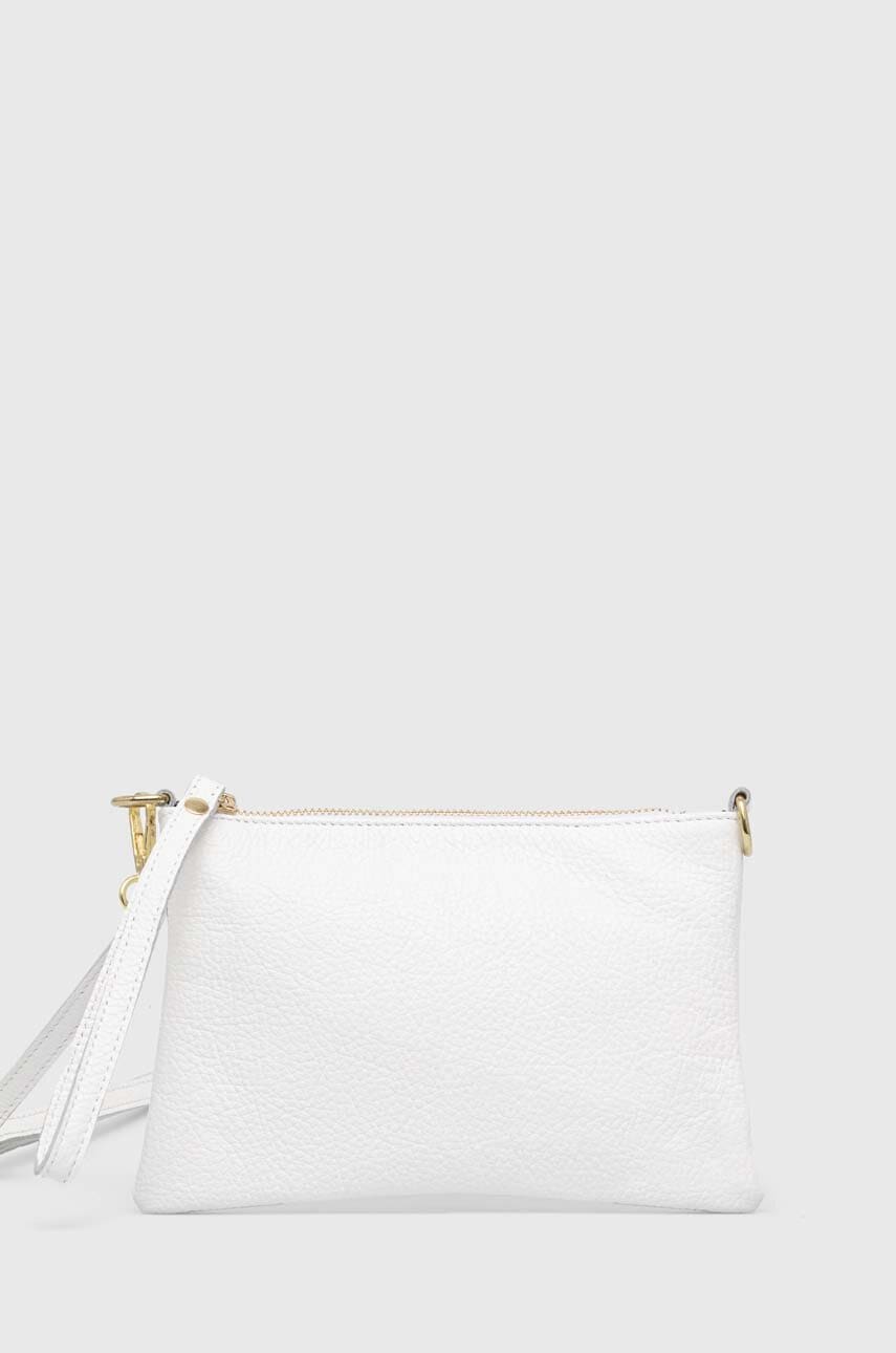 Answear Lab poseta de piele culoarea alb